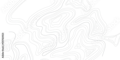 Advanced Topographic Cartography with Smooth Contour Lines, Mountain Relief, and Abstract Mapping Patterns


