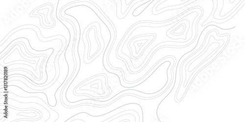 Seamless Geographic Mapping with Elevation Contours and Artistic Abstract Line Patterns for Modern Map Design

