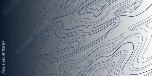  Detailed Topographic Map Illustrations with Fluid Contour Lines, Geographic Relief, and Elevation-Based Terrain Mapping

