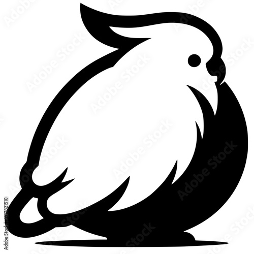 Silhouette of a cockatoo