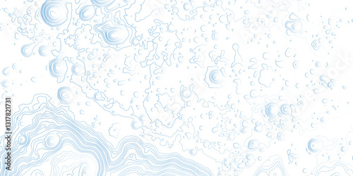  Modern Mapping Aesthetics with Smooth Abstract Contour Lines, Precise Elevation Relief, and Seamless Topographic Visualization