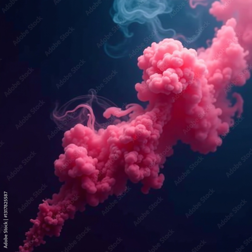 Obraz premium Swirling abstract smoke on dark backdrop with copy space, background, concept, design