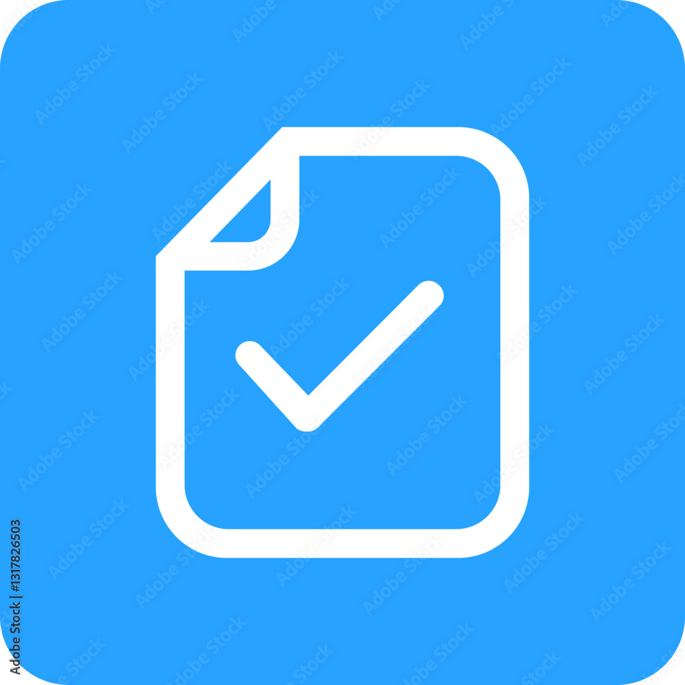 A Simple White Checkmark On A Bright Blue Document Signifying Completion And Success With A Clean Minimalist Design A Simple White Checkmark On A Bright Blue Document Signifying Completion And Success With A Clean Minimalist Design