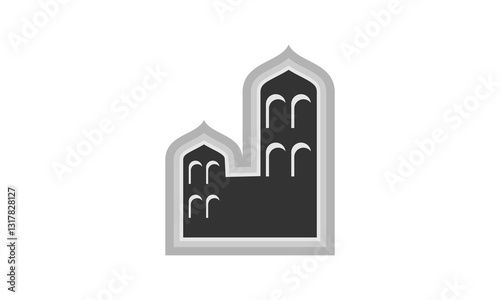 Islamic mosque logo design vector