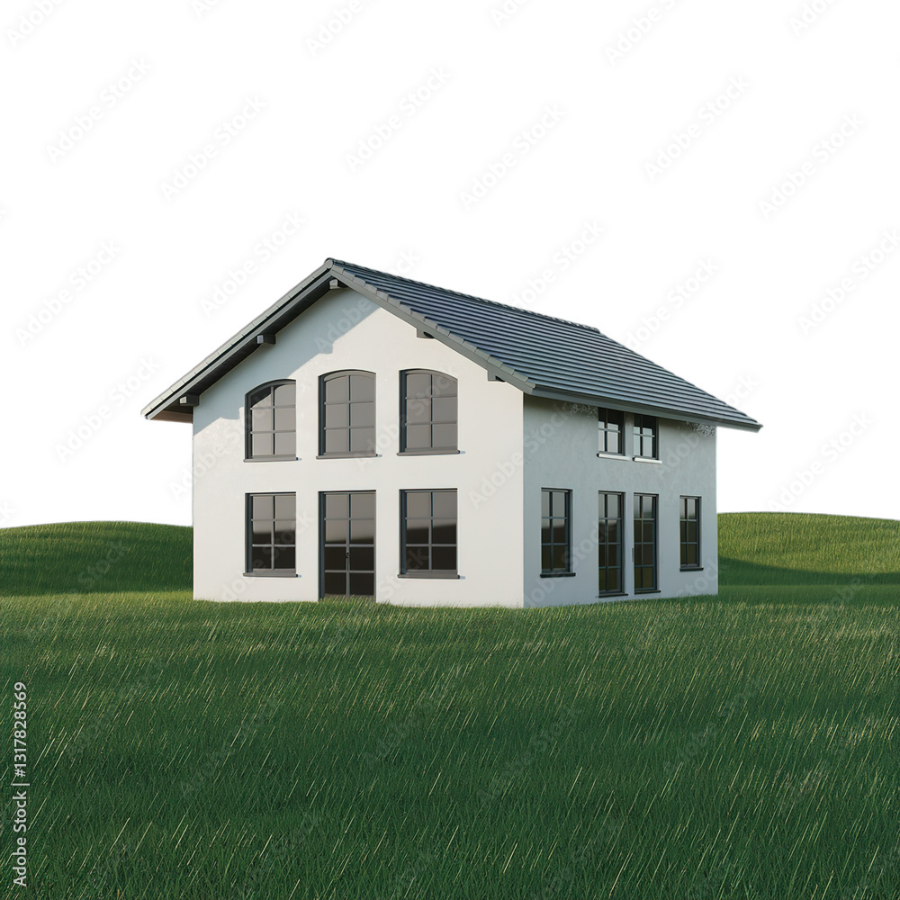 house on grass