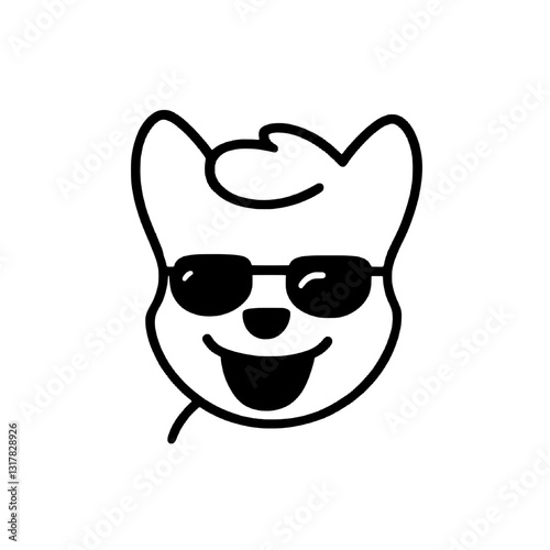 Cool cartoon dog wearing sunglasses enjoys a playful day in a vibrant cartoon world with friends and adventures waiting ahead