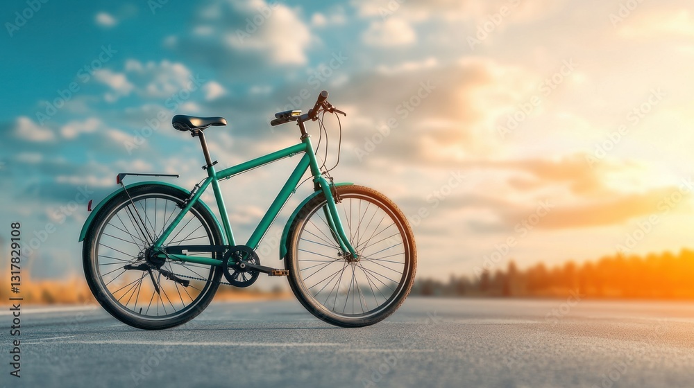 Fototapeta premium Eco-friendly electric bicycle journey through city streets clean energy urban environment action shot