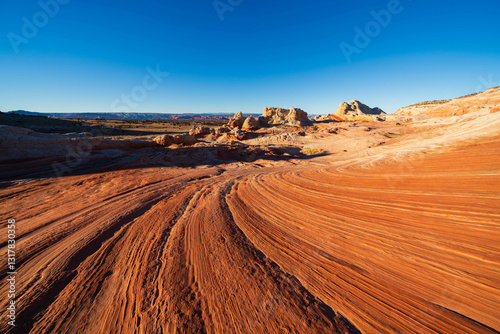 Wallpaper Mural Mesmerizing Red Rock Formations in White Pocket in the Vermillion Cliffs National Monument, Arizona at Dawn Torontodigital.ca