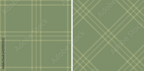 Modern Dusty Putty Seamless Madras Plaid Textile Design