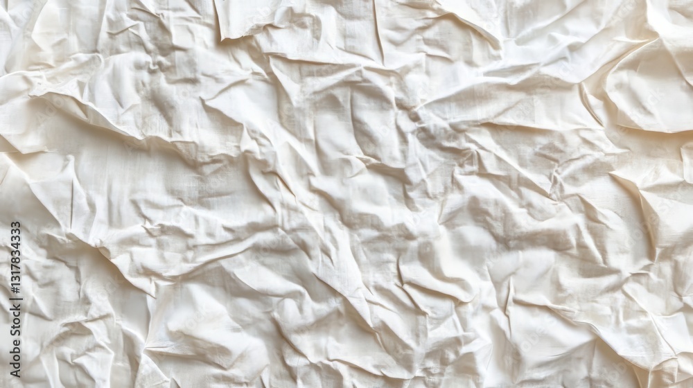 Obraz premium Wrinkled Off-White Fabric Texture
