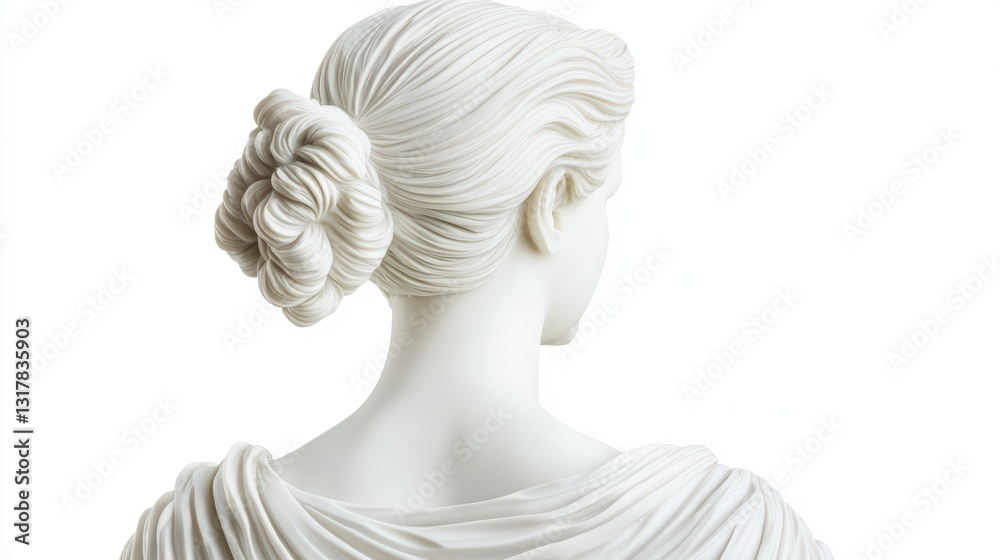 Obraz premium a female statue from behind , Generative art.