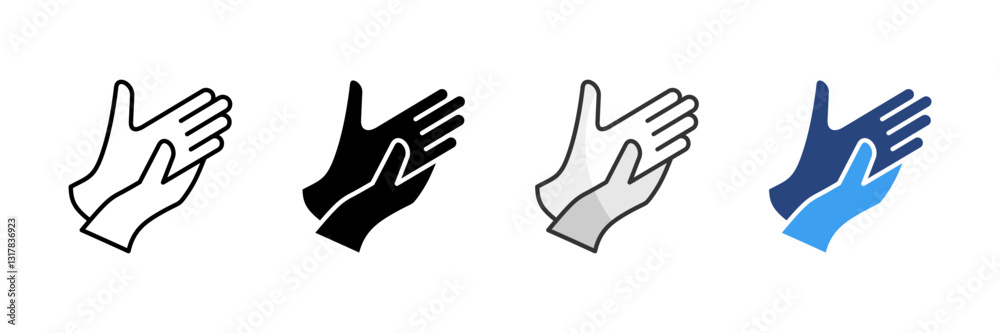 Medical Glove Icon Set Multiple Style Collection Medical Glove Icon Set Multiple Style Collection