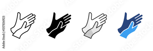 Medical Glove Icon Set Multiple Style Collection
