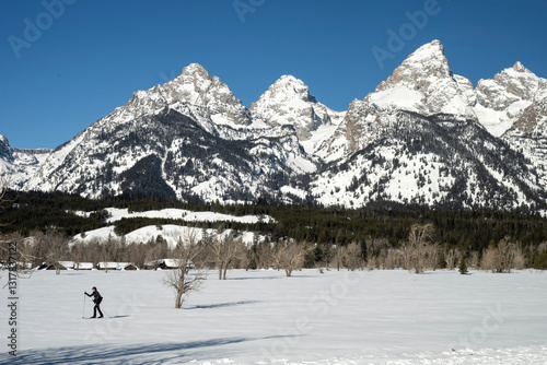 Cross country skiing; Grand Teton NP; Wyoming