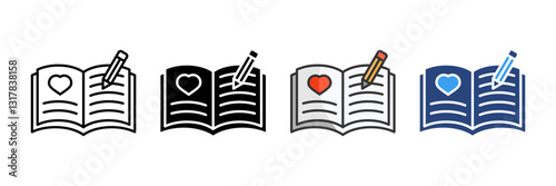 Medical Journal Icon Set Multiple Style Collection