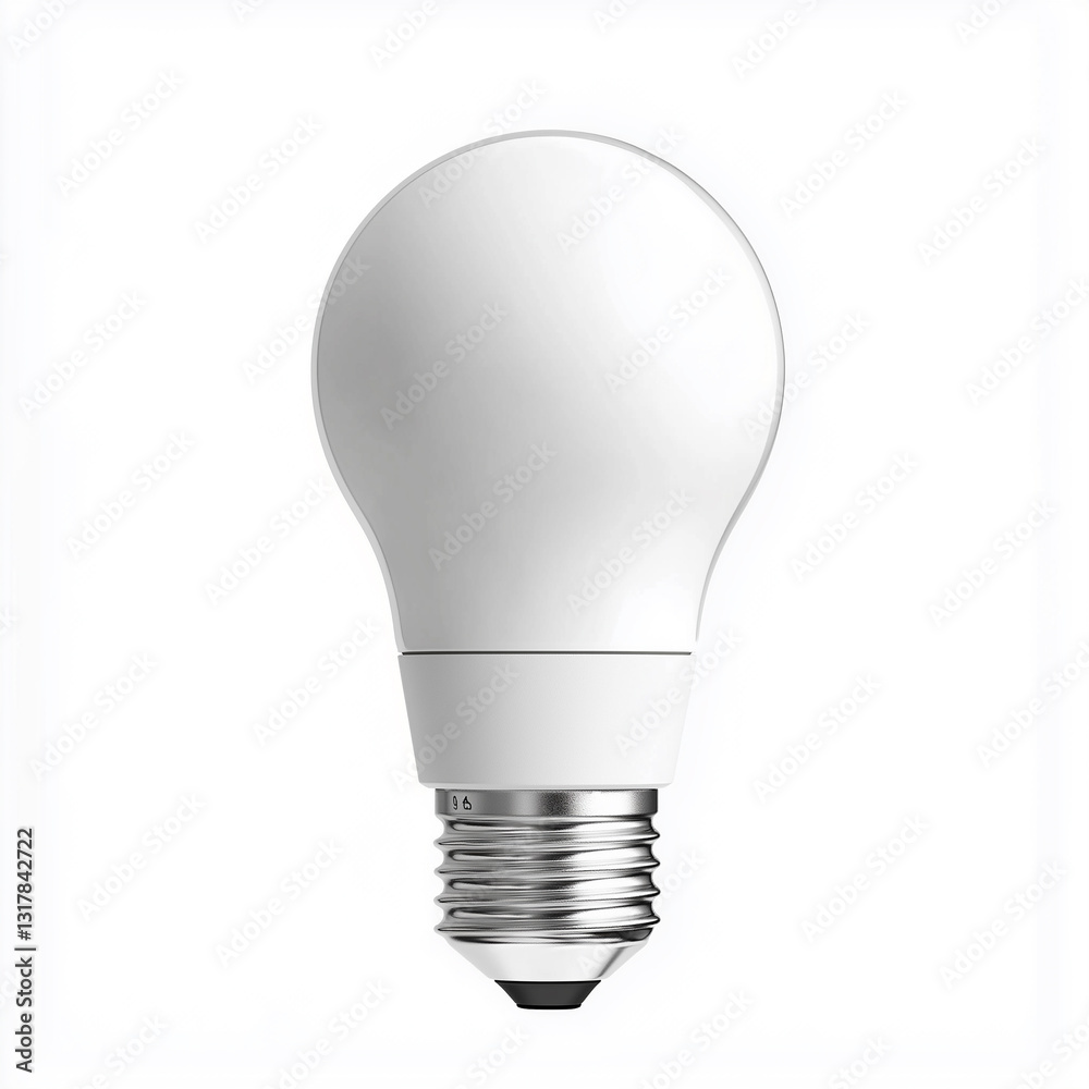 Smart LED light bulb isolated on white background
