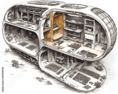 Futuristic Modular Home With Sustainable Design | Innovative Architecture | Modern Interior, Green Spaces & Urban Gardens | Advanced Infrastructure & Engineering