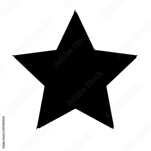 A Bold, Simple Black Star Shines Brightly Against A Stark White Background Conveying Strength And Quiet Power With A Minimalist Graphic Design