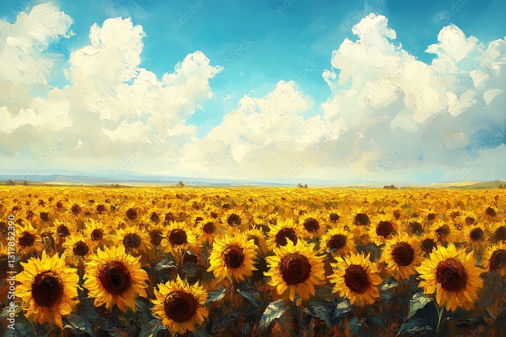 Obraz premium Vibrant Sunflower Field