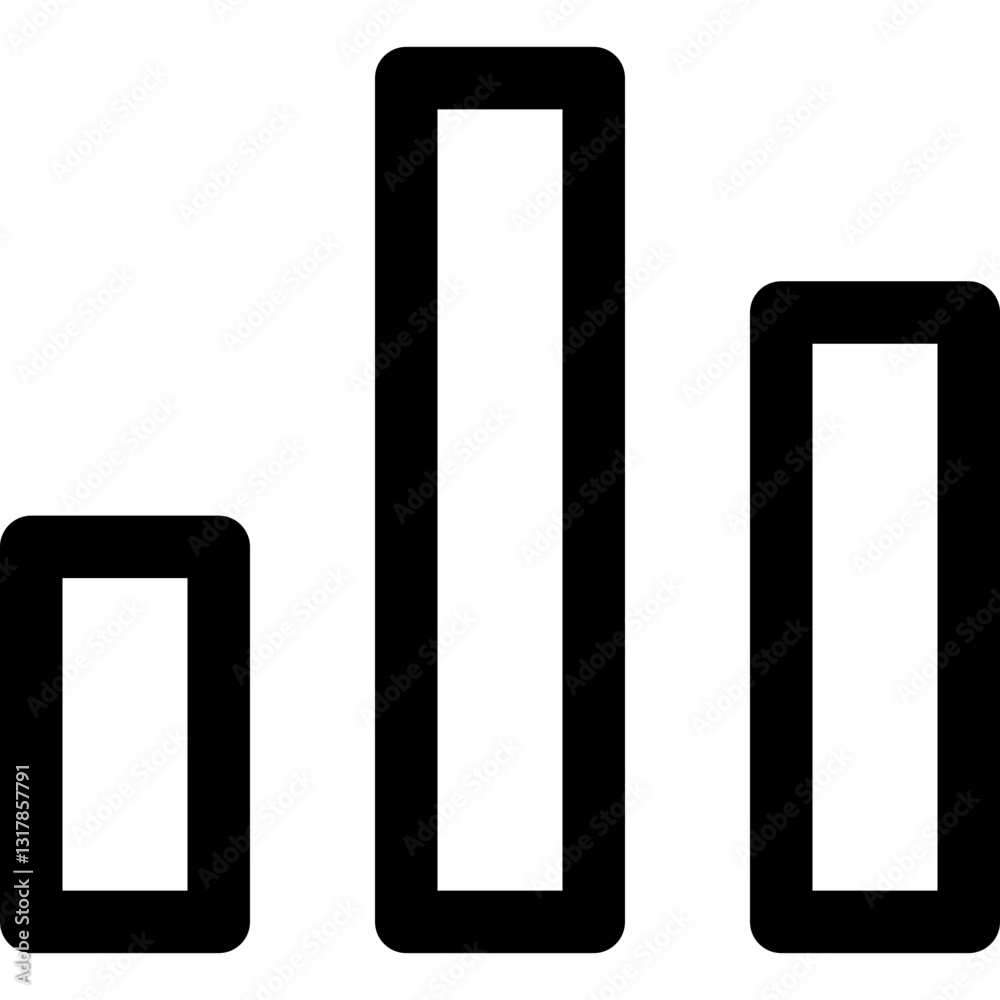 A Simple Bar Graph Depicting Steady Growth And Progress Over Time, Showcasing A Clear Upward Trend With Bold Black Lines On A White Background A Simple Bar Graph Depicting Steady Growth And Progress Over Time, Showcasing A Clear Upward Trend With Bold Black Lines On A White Background