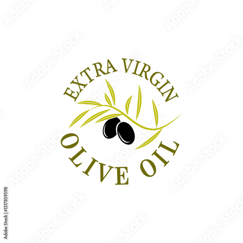 Extra virgin olive oil labels. Design element for label, emblem, brand mark, sign. Vector illustration.