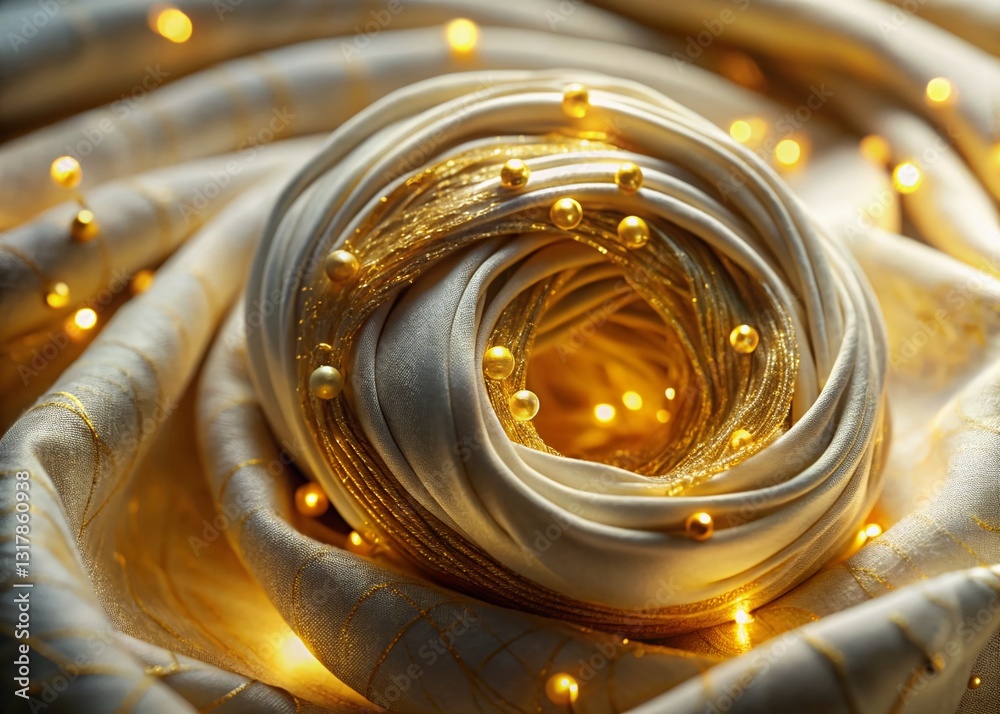 Eco-Friendly Coil with Glowing Particles: Macro Aerial Photography Eco-Friendly Coil with Glowing Particles: Macro Aerial Photography