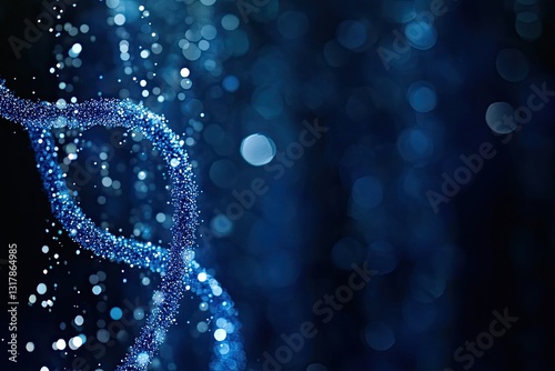 DNA double helix, digital illustration photo
