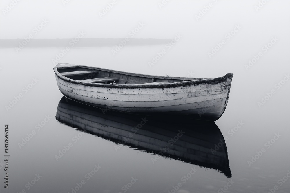Solitary Boat on Calm Water Solitary Boat on Calm Water