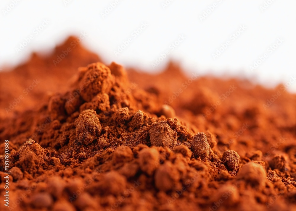 Miniature Red Clay Soil Texture Background - Tilt-Shift Photography Miniature Red Clay Soil Texture Background - Tilt-Shift Photography