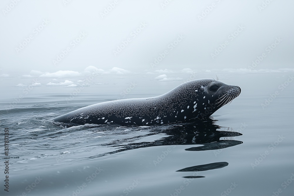 Obraz premium Seal Resting on Ice