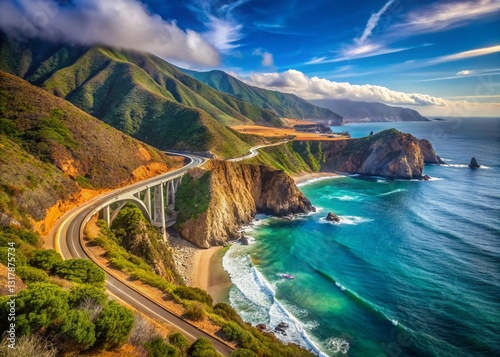 Scenic Pacific Coast Highway Drive, Big Sur, California: Limekiln to Big Creek Bridge