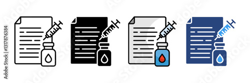 Syringe Icon Set Multiple Style Collection