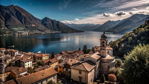 Stunning Panoramic View of Lake Como, Alps & Italian Villages from Musso