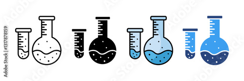 Test Tube Icon Set Multiple Style Collection