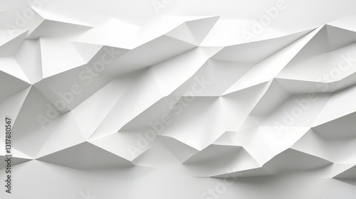 Abstract White Polygonal Geometry