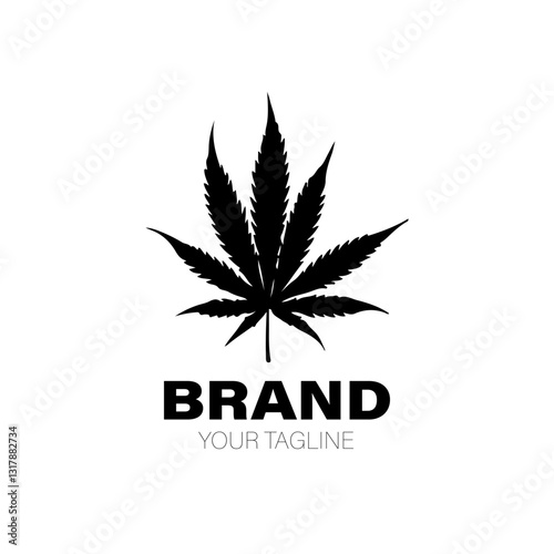 Marijuanas Logo. Marijuanas Logo Design. Marijuanas Logo Brand. Marijuanas Logo Vector Design Isolated on White Background