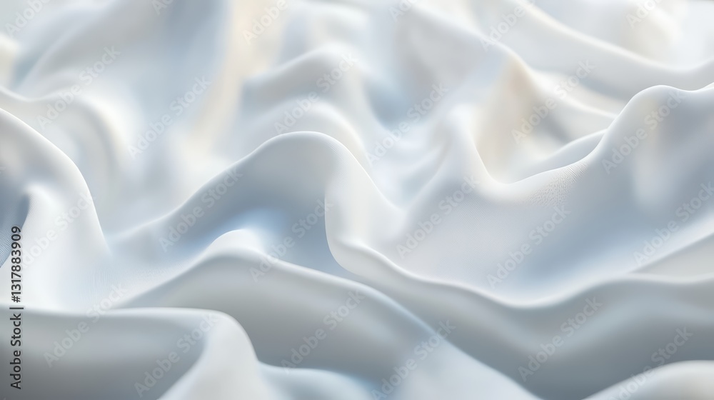Obraz premium Abstract white cloth waves