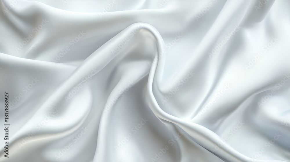 Obraz premium White flowing fabric backdrop texture