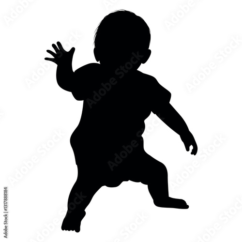 Baby Silhouette Vector Illustration