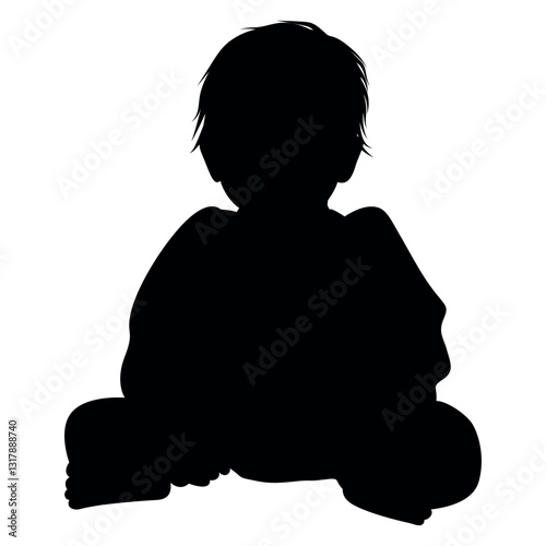 Baby Silhouette Vector Illustration