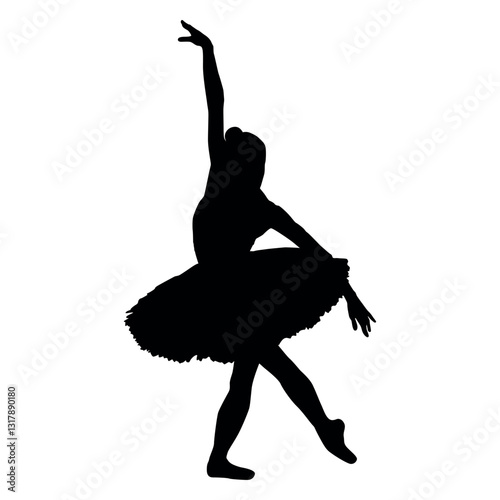 Ballet Dance Silhouette Vector Illustration