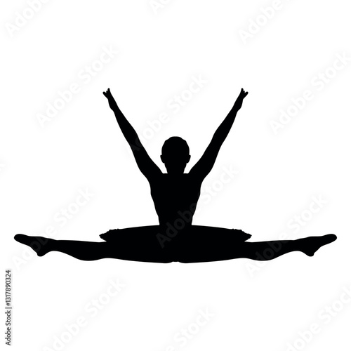 Ballet Dance Silhouette Vector Illustration