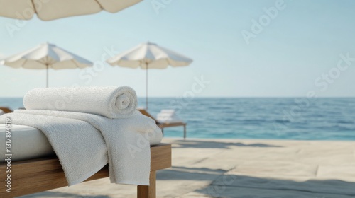 Relaxing at a luxury beach resort with ocean views and comfortable sun lounges