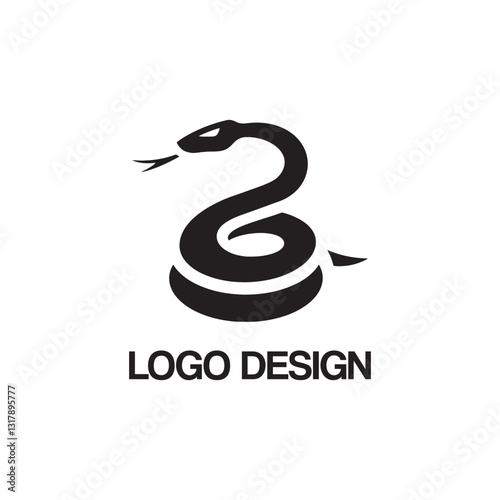 snake logo design template