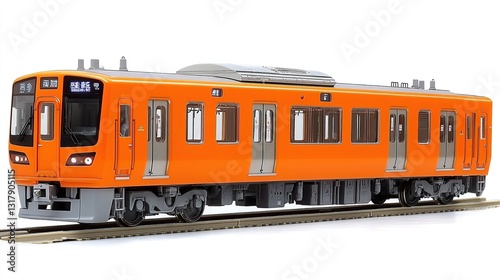 Orange Japanese train model photo