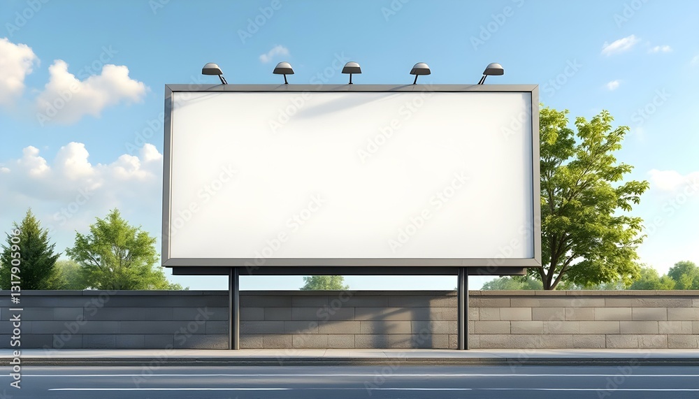 Mockup Blank Advertising Billboard Ready for Custom Branding and Promotions Mockup Blank Advertising Billboard Ready for Custom Branding and Promotions
