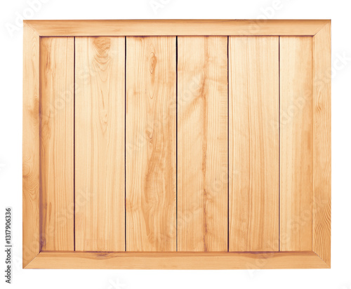 wooden frame on white background