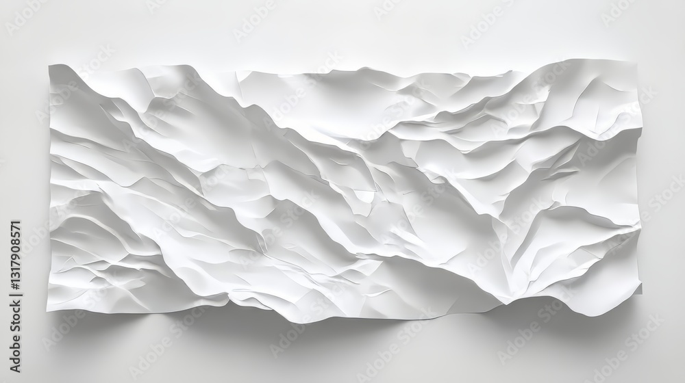 Obraz premium White Abstract Mountainous Landscape