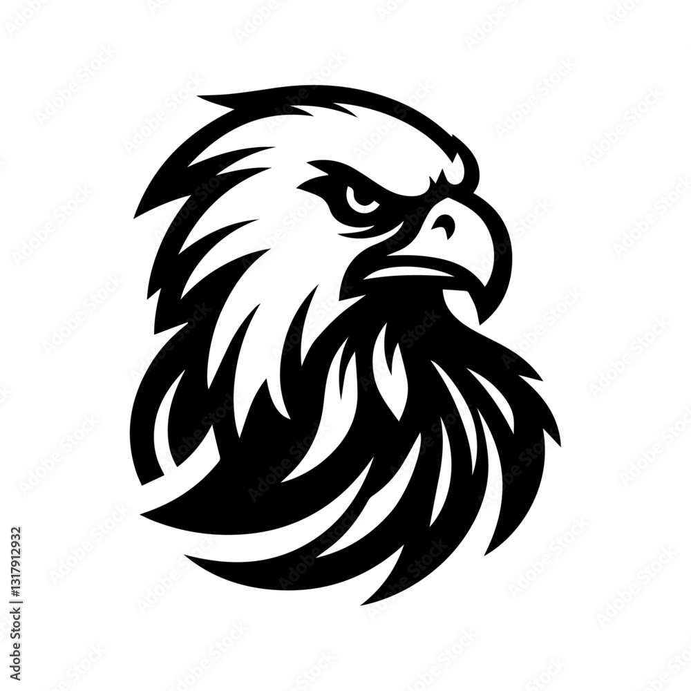 Fototapeta premium Eagle logo black and white