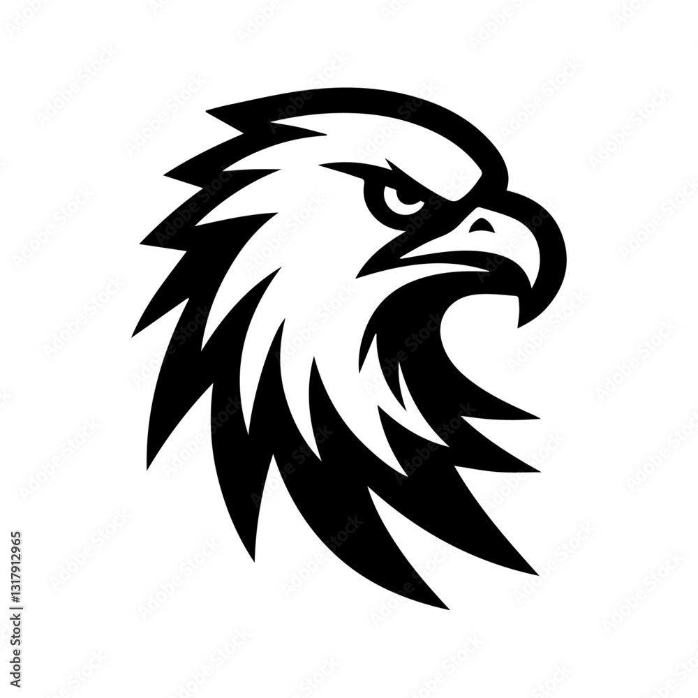Fototapeta premium Eagle logo black and white